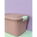 Ver imagem 5 de Caixa Organizadora com Trava e Rodinhas 30lts Plasnorthon Cor Rosa