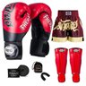 Kit Boxe Muay Thai Fheras Top Tailandesa Vermelho (03002616) - 7