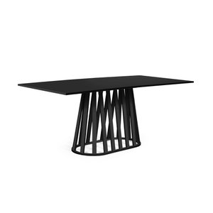 Mesa de Jantar Retangular 6 Lugares 180x90cm Gabi Preta - Straub Web