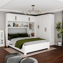 Ver imagem 1 de Guarda-roupa Casal Modulado 4 Portas Hercules 4 Portas 4 Gavetas com Cama Carioca Moveis