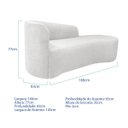 Ver imagem 2 de Kit Divã Recamier Orgânico França 160cm Lado Direito e Poltrona Amore Bouclé