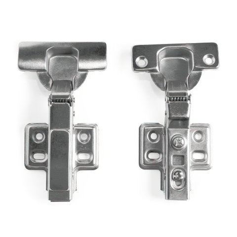 Kit 2 Dobradiças Inox Curva com Amortecedor 35mm