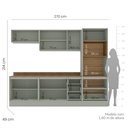 Ver imagem 3 de Cozinha Completa Modulada com Rodapé Rubi Yescasa Verde/Oliva