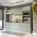Ver imagem 1 de Cozinha Completa Modulada com Rodapé Rubi Yescasa Verde/Oliva