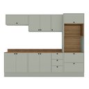 Ver imagem 4 de Cozinha Completa Modulada com Rodapé Rubi Yescasa Verde/Oliva