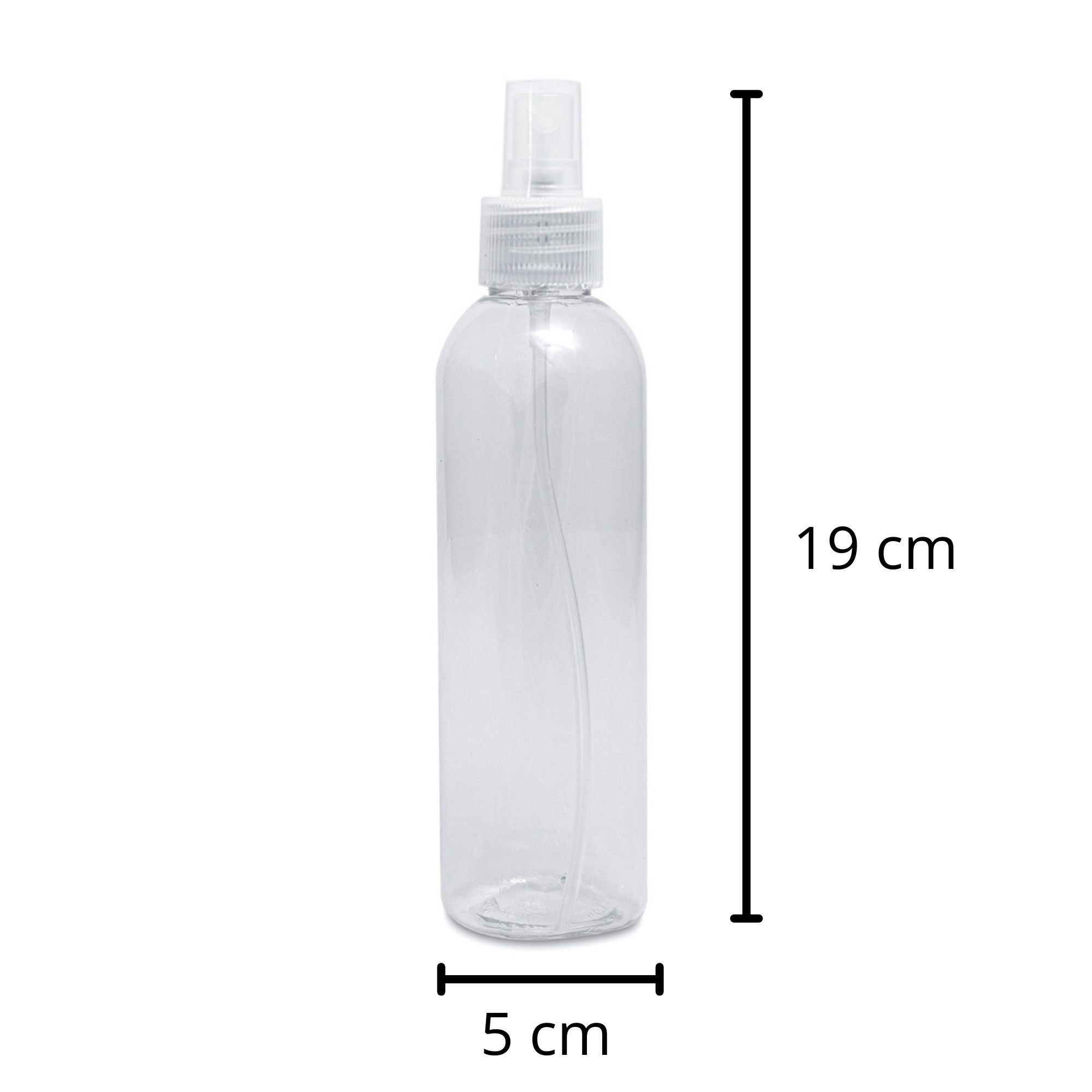 20 Frasco Spray Borrifador 250ml Cilíndrico Alto C/ Tampa - 3