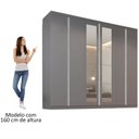 Ver imagem 6 de Guarda-Roupa Casal 6 Portas com Espelho Monte Carlo Yescasa