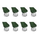 Ver imagem 1 de Kit 8 Poltronas Luxo Alana Suede Verde Base Luxo Preto - Pallazio