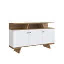 Ver imagem 2 de Buffet Aparador 135cm com 3 Portas Nobu Branco/mel B157