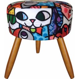 Kit 01 Poltrona Cadeira Decorativa Nina E Puff Romero Brito - 6