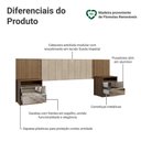 Ver imagem 4 de Cabeceira Extensível Estofada com 2 Mesas de Cabeceira Espelhadas Rustic/Imperial Madesa
