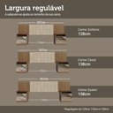 Ver imagem 7 de Cabeceira Extensível Estofada com 2 Mesas de Cabeceira Espelhadas Rustic/Imperial Madesa