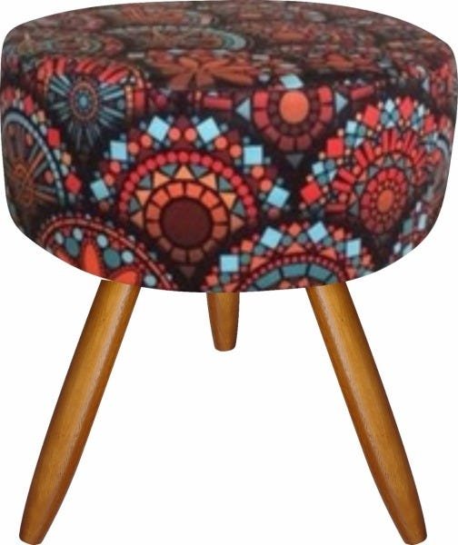 Kit 2 Poltronas Cadeira Decorativa Nina e Puff Mandala - 6