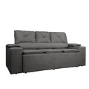 Ver imagem 7 de Sofá com Porta Copos Retrátil e Reclinável Siena 2,05m Velosuede - Netsofas - Cinza
