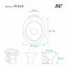 Assento Sanitário Araxa Cinza para vaso Santa Clara - 3