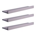 Ver imagem 2 de Kit 3 Prateleiras Porta Quadros 60 x 10cm Cinza Claro Suporte Invisível