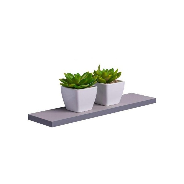 Prateleira 60 x 20cm Cinza Claro Suporte Invisível Prateleira 60 x 20cm Cinza Claro Suporte Invisível
