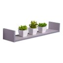 Ver imagem 1 de Prateleira U 60 x 15cm Cinza Claro Suporte Invisível