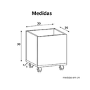 Ver imagem 3 de Cachepô Decorativo com Rodizio na Cor Branco