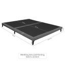 Ver imagem 4 de Cama Japonesa King Size Veneza 200cm Base Box Orgânica Bouclê Estofada Pés de Ferro:Bouclê Cinza Gra