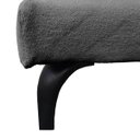 Ver mais imagens de Cama Japonesa King Size Veneza 200cm Base Box Orgânica Bouclê Estofada Pés de Ferro:Bouclê Cinza Gra