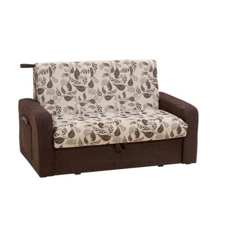 Sofá Cama com Baú Daiane - Marrom Estampa Floral