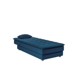 Sofá Cama Chaise 1 Lugar Penelope - Veludo Turkey Petroleo - 3