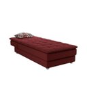 Ver imagem 2 de Sofá Cama Chaise 1 Lugar Penelope - Veludo Vinho Almofada 420