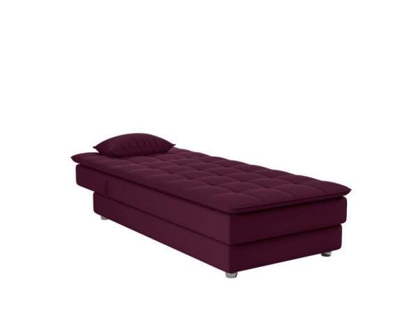 Sofá Cama Chaise 1 Lugar Penelope - Veludo Turkey Vinho - 3