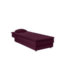 Sofá Cama Chaise 1 Lugar Penelope - Veludo Turkey Vinho - 3