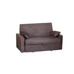 Sofá Cama com Baú Cristal - Marrom Escuro Pena - 1