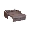 Sofá Cama com Baú Cristal - Marrom Escuro Pena - 2