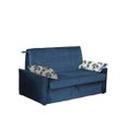 Ver imagem 1 de Sofá Cama com Baú Cristal - Azul Light com Almofada 424