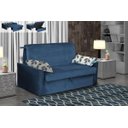 Ver imagem 4 de Sofá Cama com Baú Cristal - Azul Light com Almofada 424