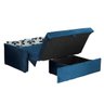 Sofá Cama com Baú Cristal - Azul Light com Almofada 424 - 3