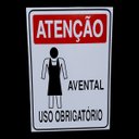 Ver imagem 2 de Placa de Sinalização Obrigatorio Uso de Avental 20 X 30 Cm