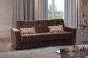 Ver imagem 3 de Sofá Cama Dinorá 3 Lugares - Marrom Escuro com Almofada 417