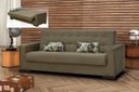 Ver imagem 2 de Sofá Cama Dinorá 3 Lugares - New Chumbo Light Almofada Floral