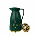 Ver imagem 5 de Garrafa Térmica Verde e Detalhes Dourado 700ml - 29x20cm - Resistente a Vazamentos - Design Elegante