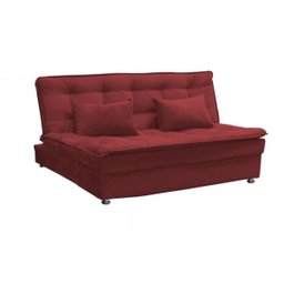 Sofá Cama Reclinável 2 Lugares Penélope - Veludo Vinho - 1