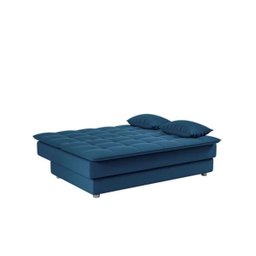 Sofá Cama Reclinável 2 Lugares Penélope - Veludo Turkey Petroleo - 3