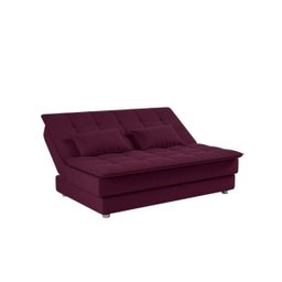 Sofá Cama Reclinável 2 Lugares Penélope - Veludo Turkey Vinho - 2
