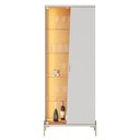 Ver imagem 2 de Kit Aparador Buffet 182cm e Cristaleira 2 Portas Pés Industrial Dourado Mosele C04 Off White Matte