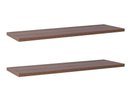 Ver imagem 1 de Kit com 2 Prateleiras 80 X 10cm Suporte Invisivel Cor Nogal Malaga (madeira Escura)