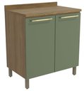 Ver imagem 1 de Armário de Cozinha Balcão 2 Portas 80cm com Tampo e Pés M623 Botanic Kappesberg