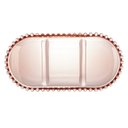 Ver imagem 2 de Petisqueira Cristal C-3 Divisões Oval Pearl Rosa 30x15x2cm 28465 - Wolff