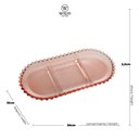 Ver imagem 4 de Petisqueira Cristal C-3 Divisões Oval Pearl Rosa 30x15x2cm 28465 - Wolff