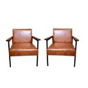 Ver imagem 3 de Conjunto 2 Poltronas Decorativa Fontana Courino Caramelo