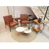 Conjunto 2 Poltronas Decorativa Fontana Courino Caramelo - 2