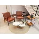 Ver imagem 1 de Conjunto 2 Poltronas Decorativa Fontana Courino Caramelo